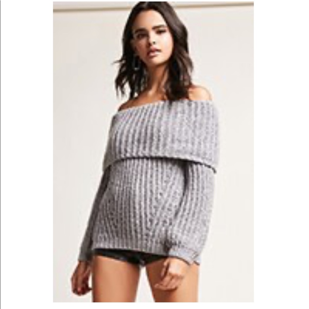 Forever 21 Foldover Off the Shoulder Sweater